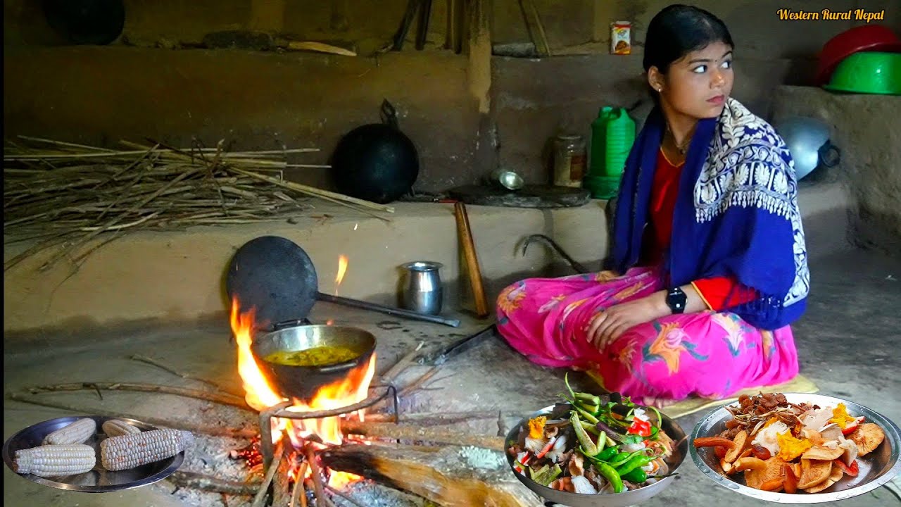 Nepali Village Style Mushroom Curry || A Rare Taste!