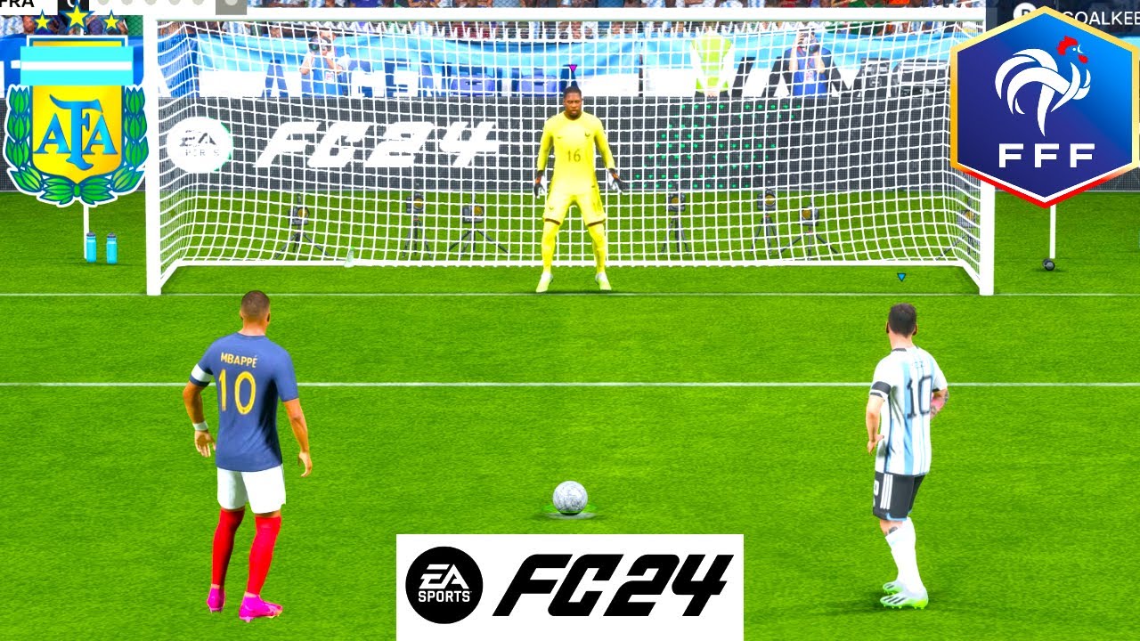 EA SPORTS FC 24 ! ARGENTINA VS FRANCE ! MESSI VS MBAPPE I PENALTY SHOOTOUT FINAL FIFA WORLD CUP 2022