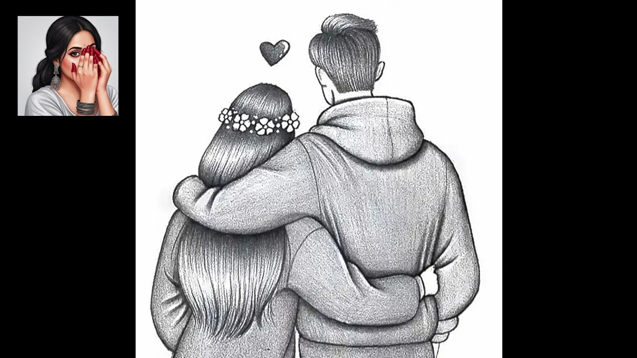 How to draw a cute couple in this easy, step-by-step pencil sketch tutorial. Perfect for beginners