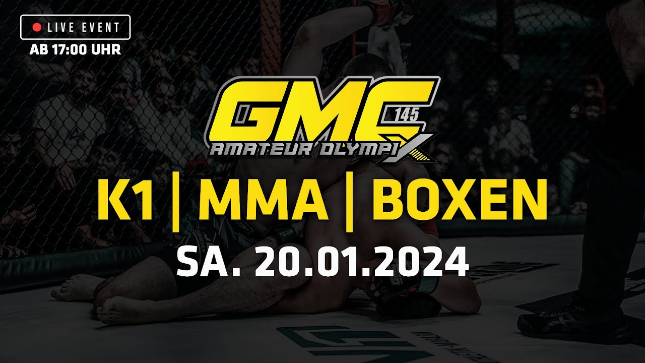 FREE: GMC OlympiX 145 - K1/MMA/Boxen  | 20.Januar | 17:00 UHR |  LIVE 🔴