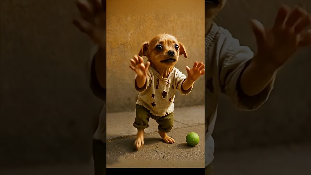 The poor puppy didn't have cash to buy ball so, his rich friends making fun of him 