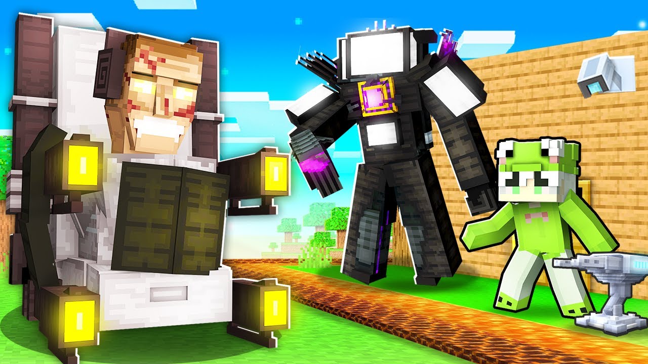 I Hired UPGRADED TV MAN To Defend My Minecraft House!