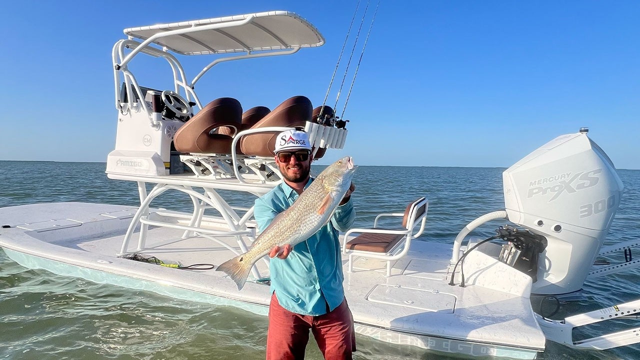 Wade Fishing For RED FISH {100+ Fish} Catch Clean Cook