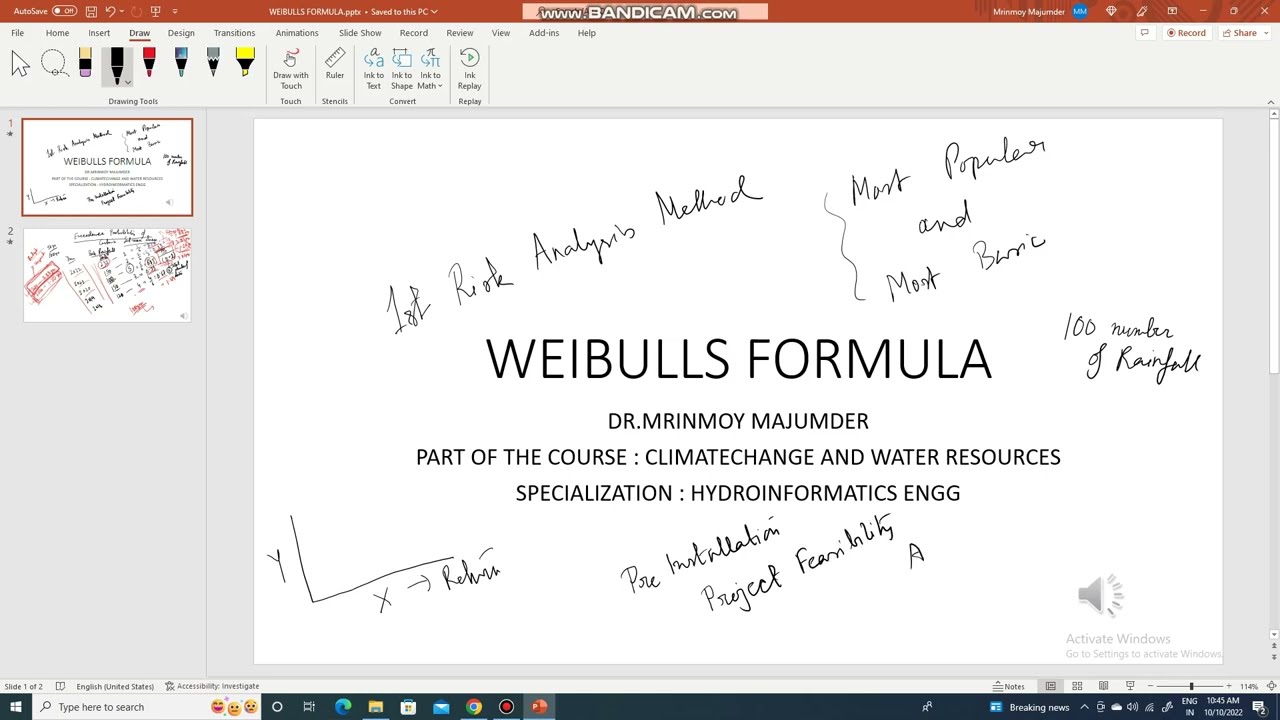 Risk Analysis Method-Weibull Formula