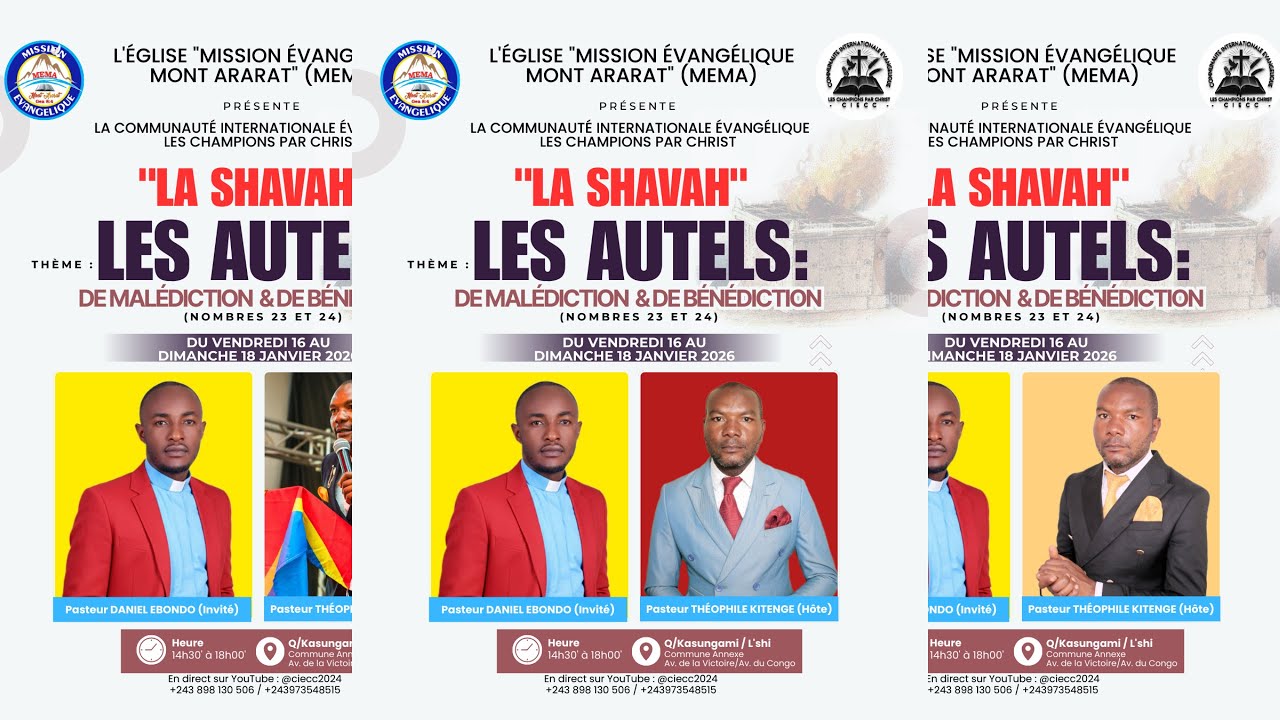 LES AUTELS DE BENEDICTION - PASTEUR DANIEL EBONDO LORS DE LA SHAVAH DU 18 JANVIER 2026 #MONT_ARARAT