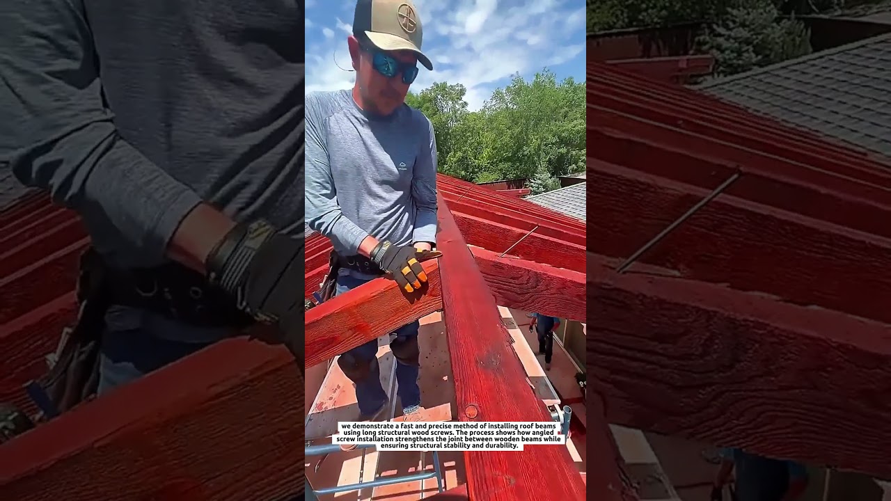 Fast & Precise Roof Beam Installation Using Structural Wood Screws