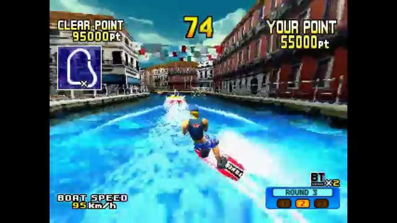 Burstrick Wake Boarding!! ... (PS1) Gameplay