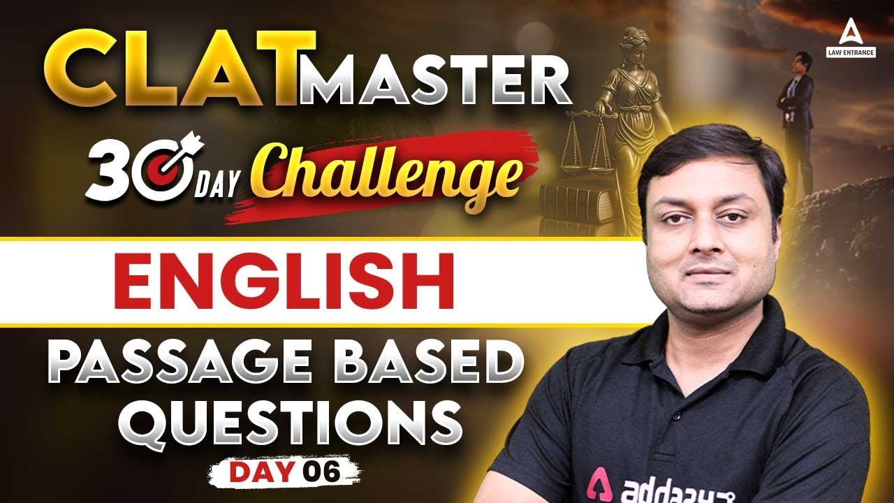 CLAT 2024 English | Passage Based Questions | CLAT 2024 Preparation ( Class 6 )