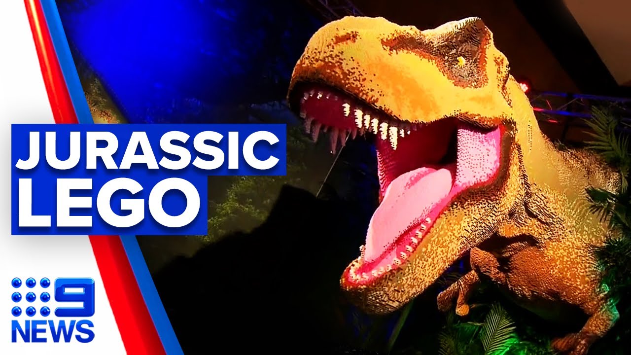 Jurassic Lego exhibition arrives in Melbourne | 9 News Australia