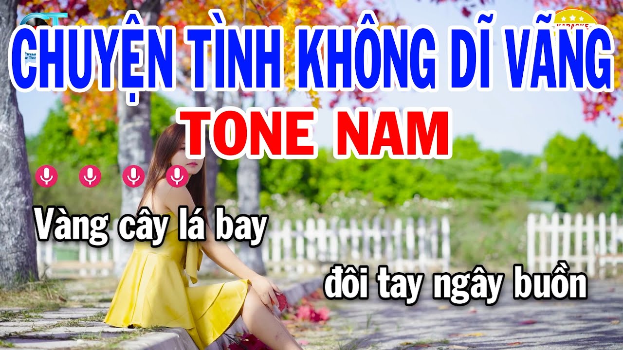 Karaoke Chuyện Tình Không Dĩ Vãng Tone Nam ( Em ) Nhạc Sống Mới 2023 | Karaoke Tuấn Trình