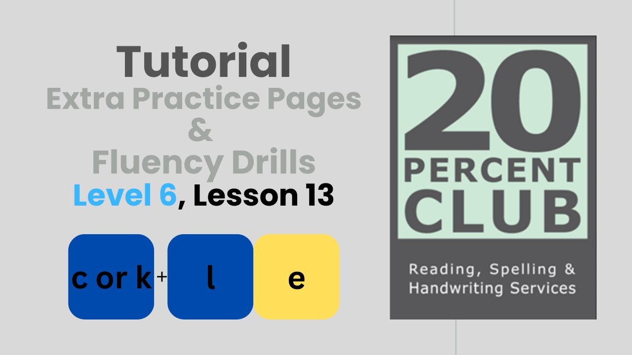 Barton Level 6, lesson 13, EPP, FD (cle or kle, suffix review)