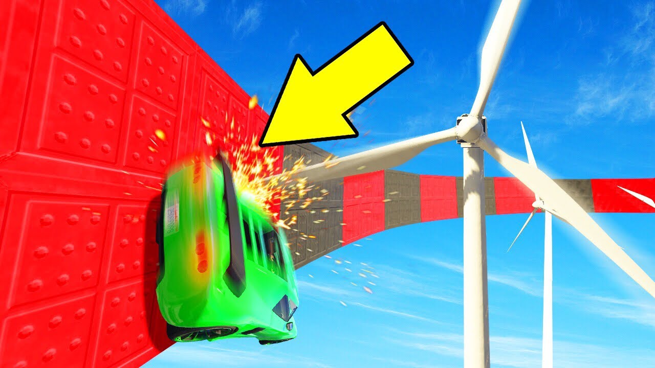 Испытание уклонения от ветряной мельницы Wallride! (Смешные моменты GTA 5)