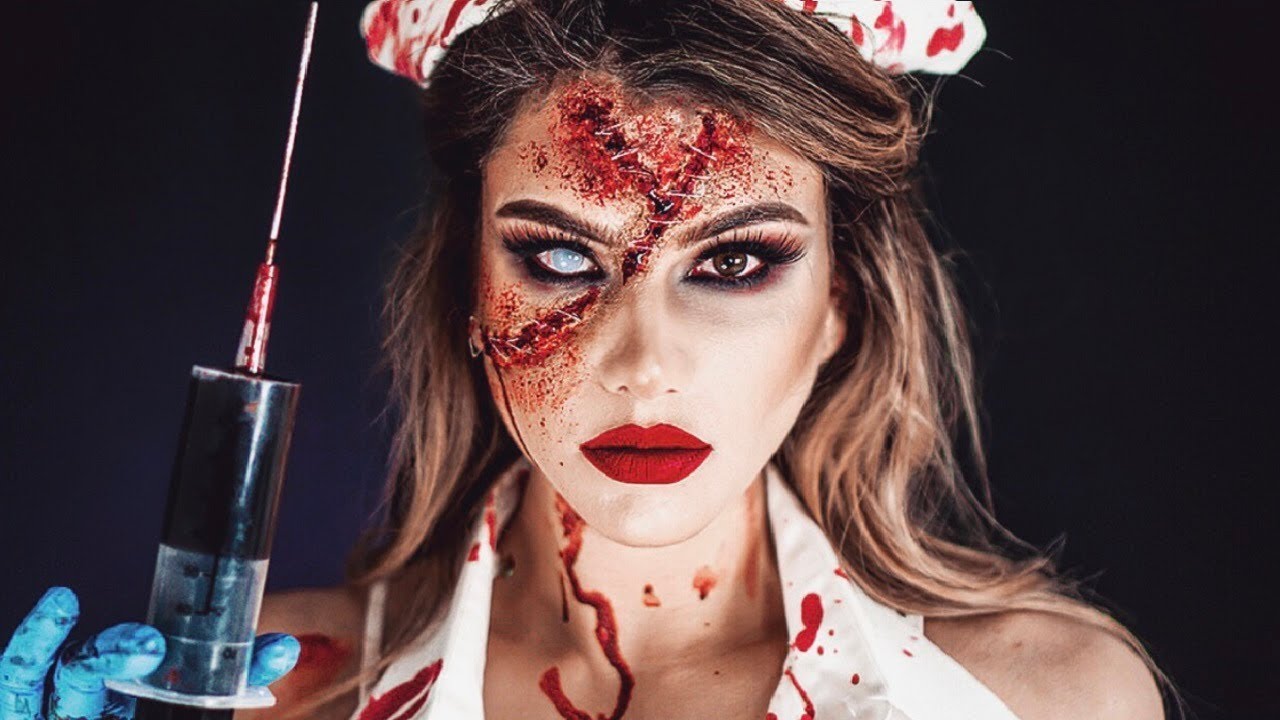 NURSE MAKEUP TUTORIAL | DIY NURSE COSTUME / HAT & HAIR!