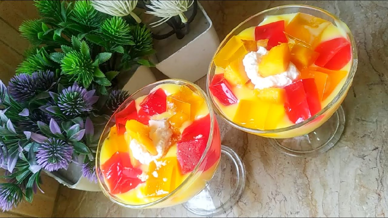 Mango custard trifle | easy & quick recipe