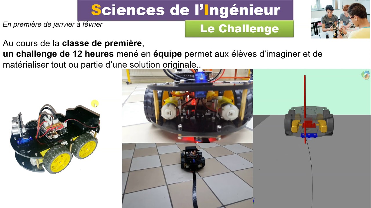 Spécialité SI, sciences de l'ingénieur en classe de première.