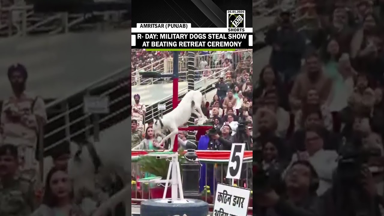 Four-Legged Soldiers join Beating Retreat Ceremony at Attari-Wagah on Republic Day