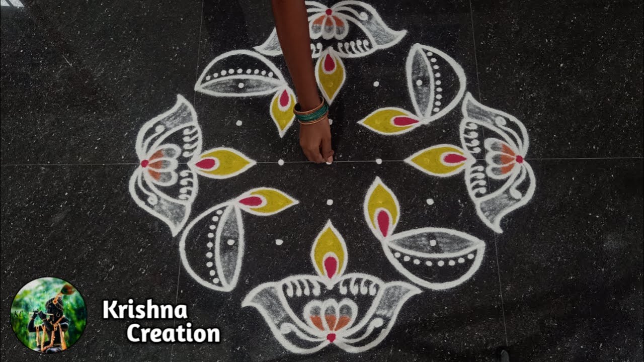 Karthigai Deepam Special Rangoli Design with 9x3 dot | Beautiful RangoliKolam | Easy Rangoli Muggulu
