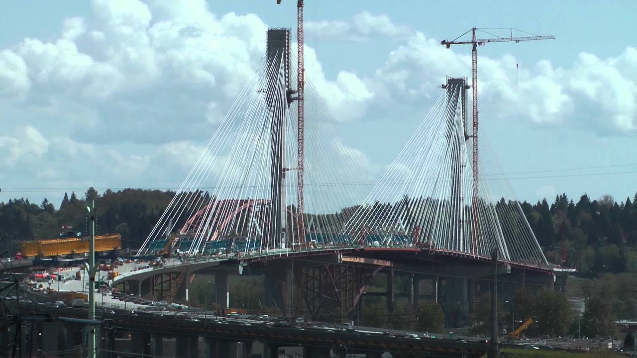 NEW PORT MANN BRIDGE MAY 09 2012 WIDEST LONG SPAN BRIDGE IN THE WORLD COPYRIGHT BCNEWSVIDEO
