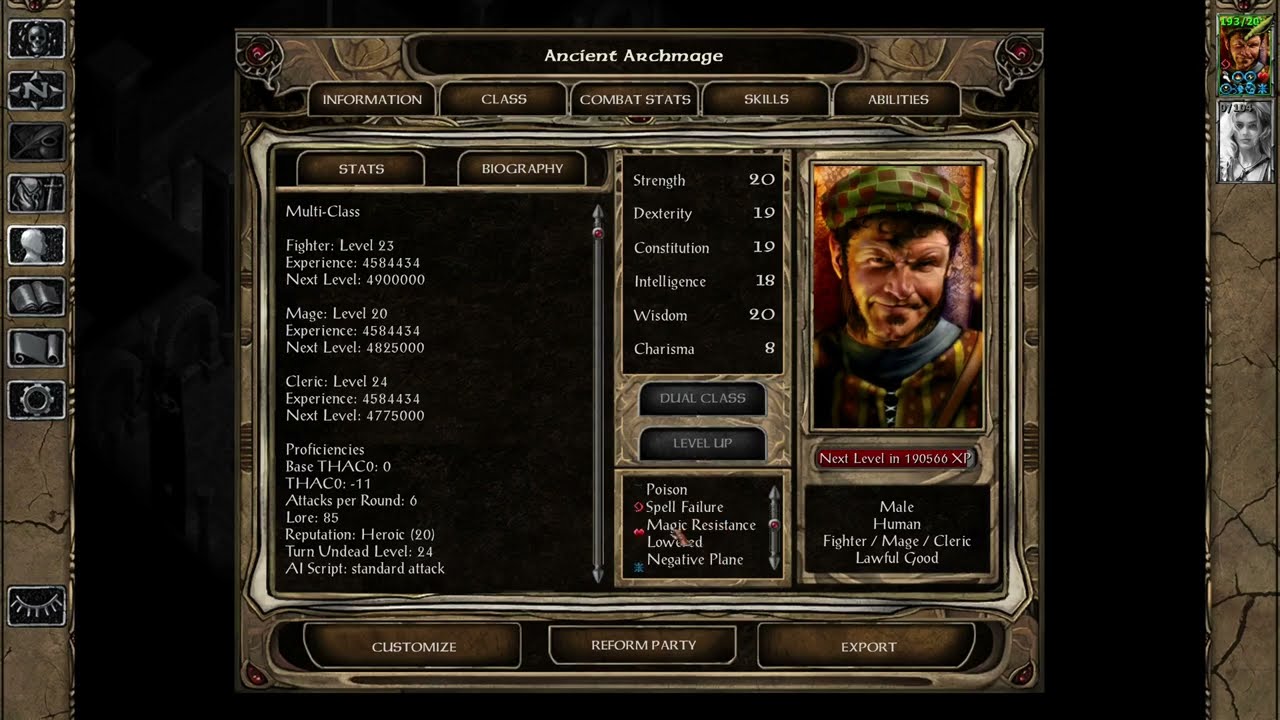 Baldur's Gate 2 [Improved Anvil Solo Insane] - Watchers Keep Level3