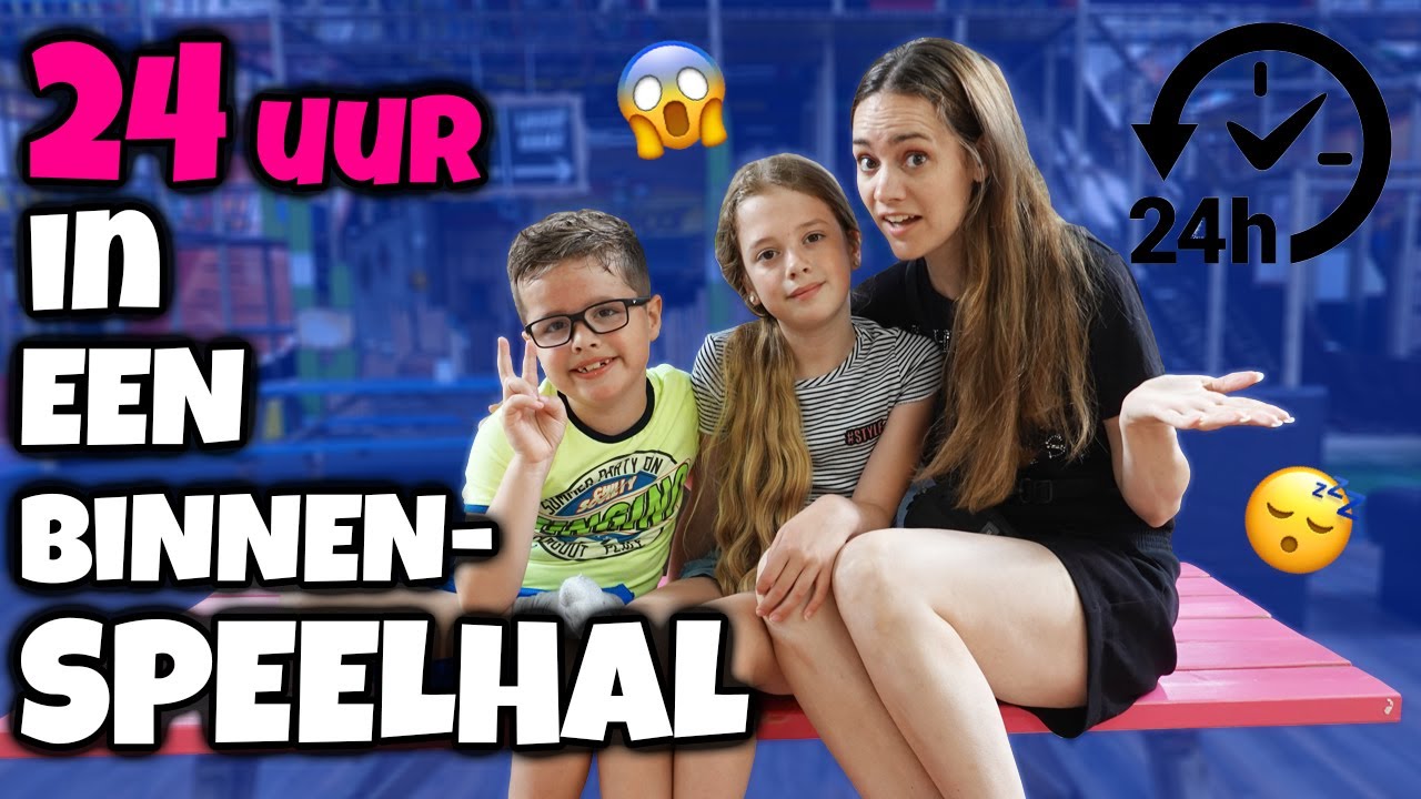 24 UUR MET HET HELE GEZIN OVERLEVEN IN DEZE HAL !! - Broer en Zus TV 