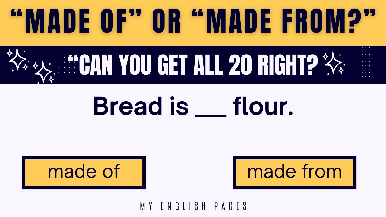 Made Of vs Made From | Can You Choose the Right One? (English Quiz)