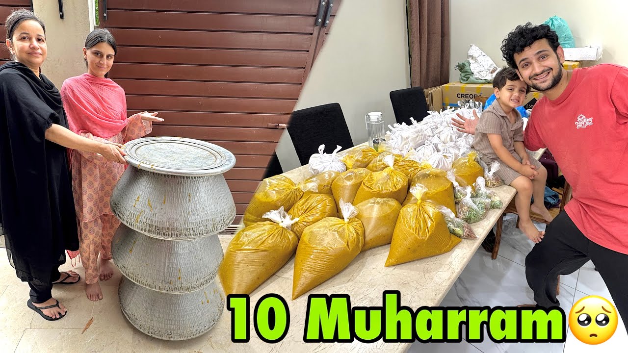 10 Muharram ko Kia ghar par boht Sara haleem😍 | niyaz distribution🤲🏻❤️