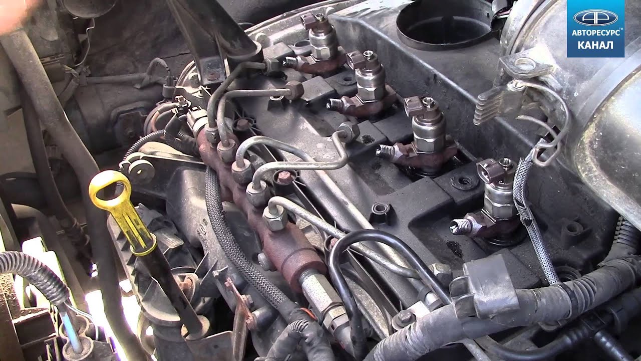 Как снять установить топливные форсунки Форд Транзит Ford Transit 2.2л TDCI 2007г видео
