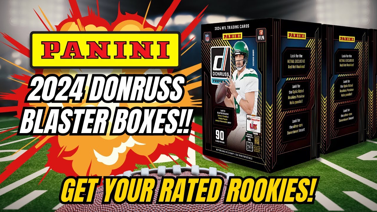 2024 PANINI DONRUSS FOOTBALL BLASTER BOXES!! AWESOME RATED ROOKIES!!! #footballcards #donruss