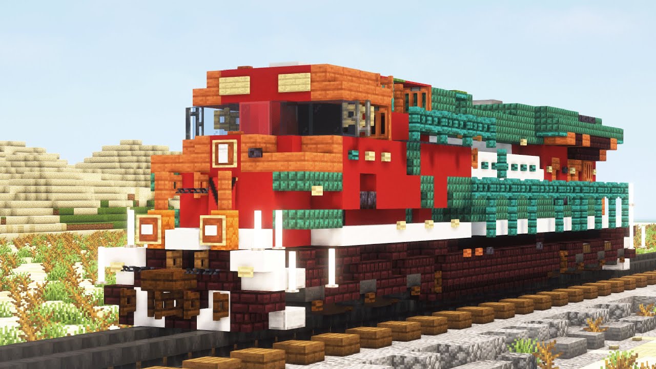 Minecraft Ferromex ES44AC GEVO Мексика Поезд Учебное пособие