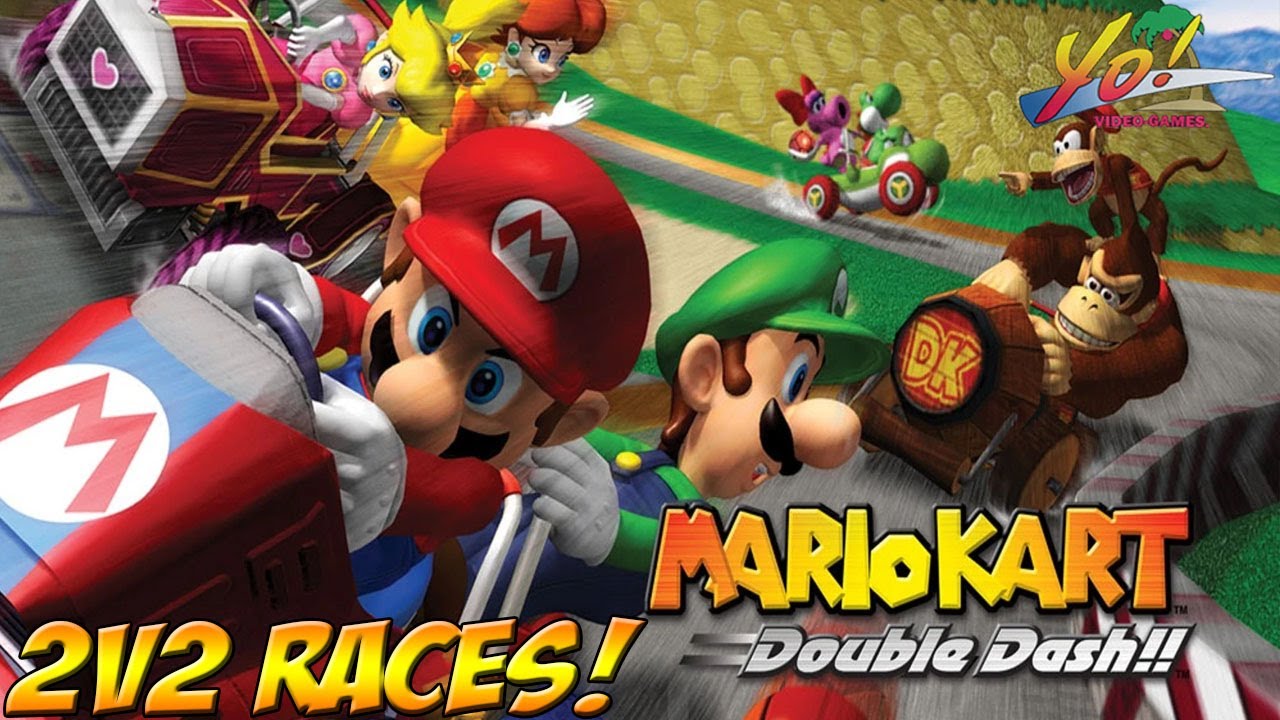 GameCube: Mario Kart Double Dash!! 2v2 Races! - YoVideogames
