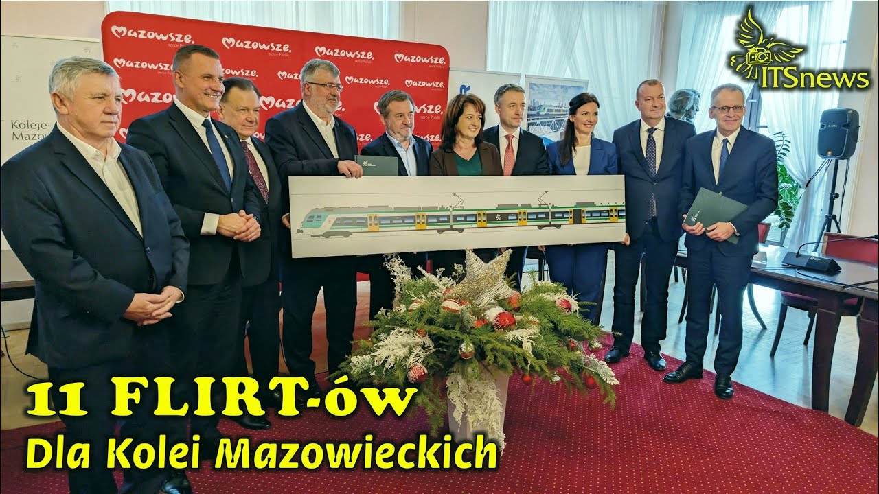 Zakup 11 EZT Flirt Stadler przez Koleje Mazowieckie. Podpisanie umowy.