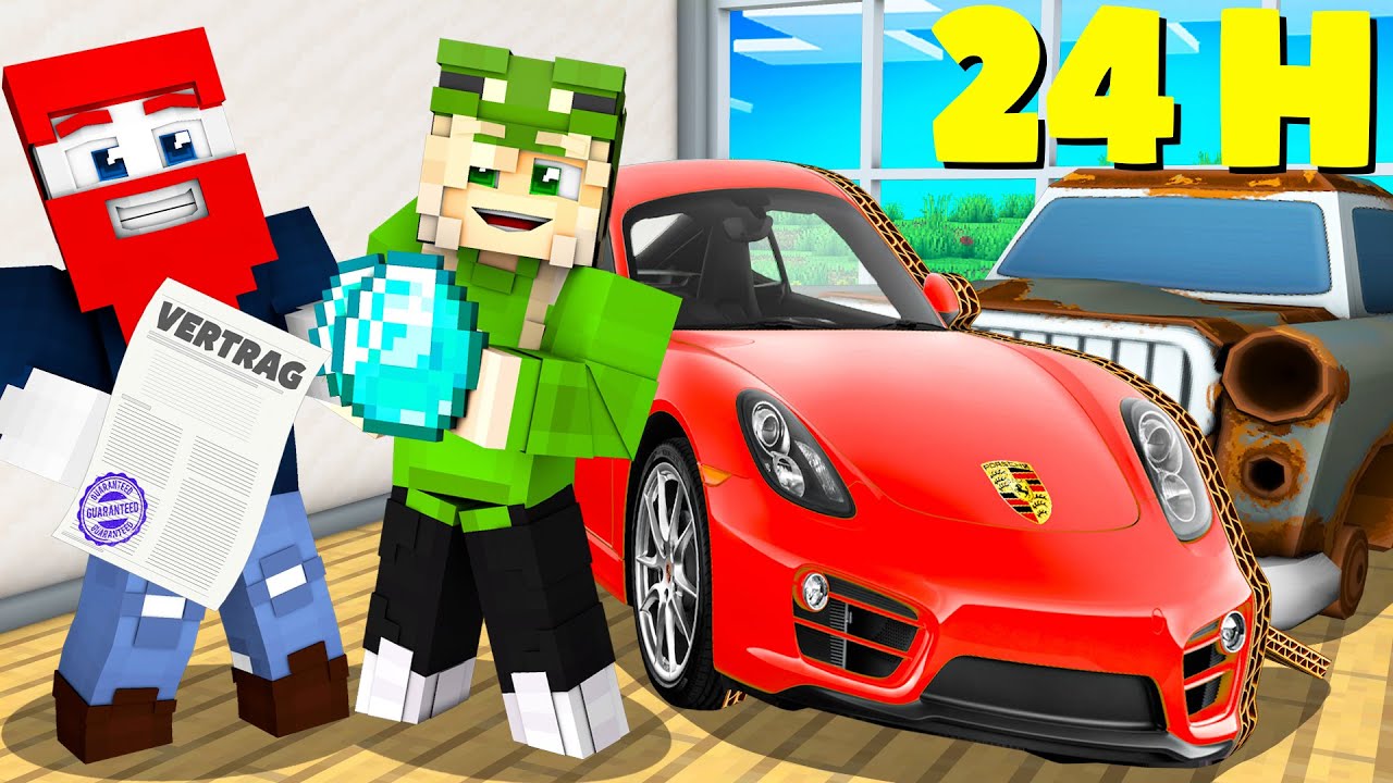 24h als ABZOCK AUTOHÄNDLER | Minecraft