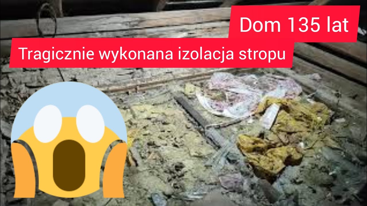 Dom 135  lat. Tragicznie wykonana izolacja stropu☹️#remotestuje #zabytek #remonty
