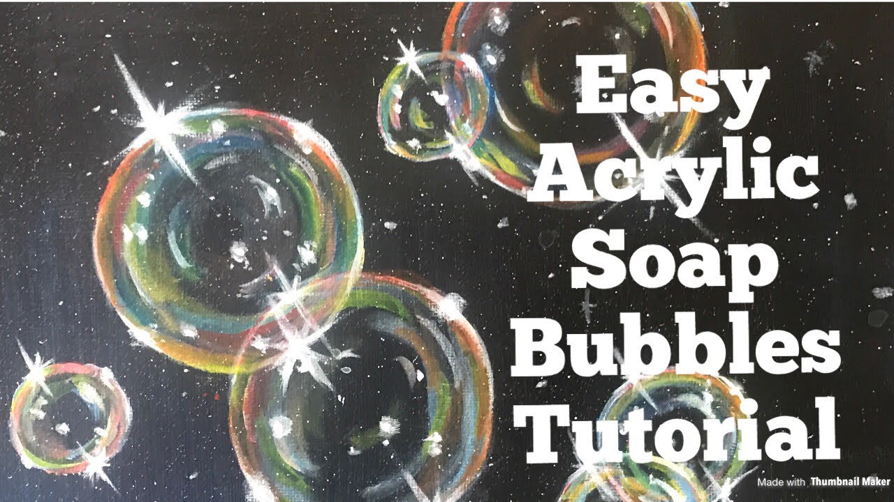 How to Paint Bubbles Easy Acrylic Tutorial for Beginner and advanced artists.
