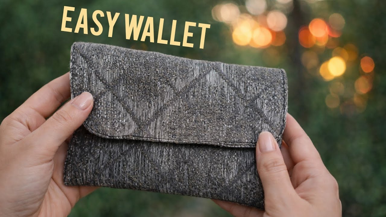 Upcycled wallet/ Turning Leftover Fabrics Into Something Useful ✂️🧵