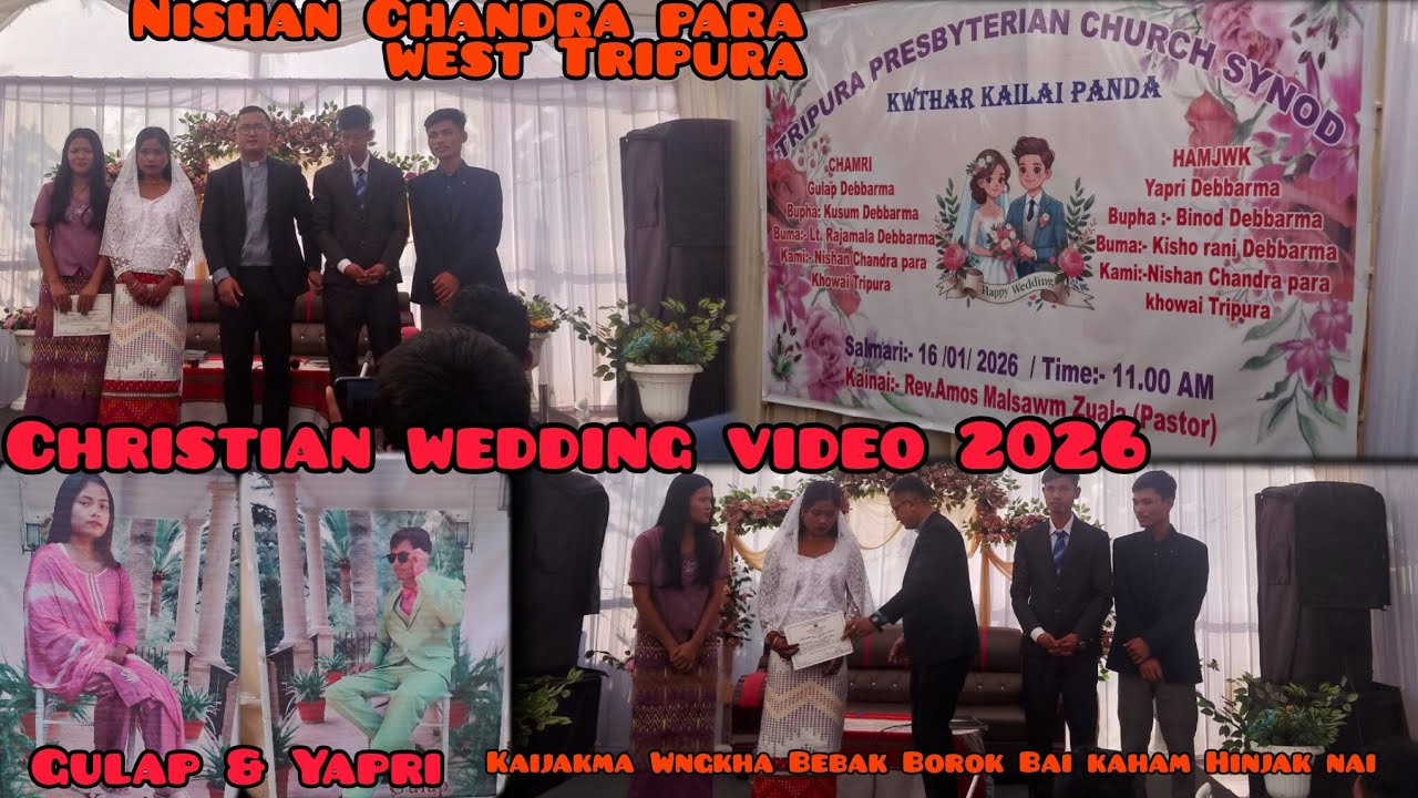Highlight || Gulap weds Yapri || Nishan Chandra para Khowai Tripura || Christian wedding video/2026