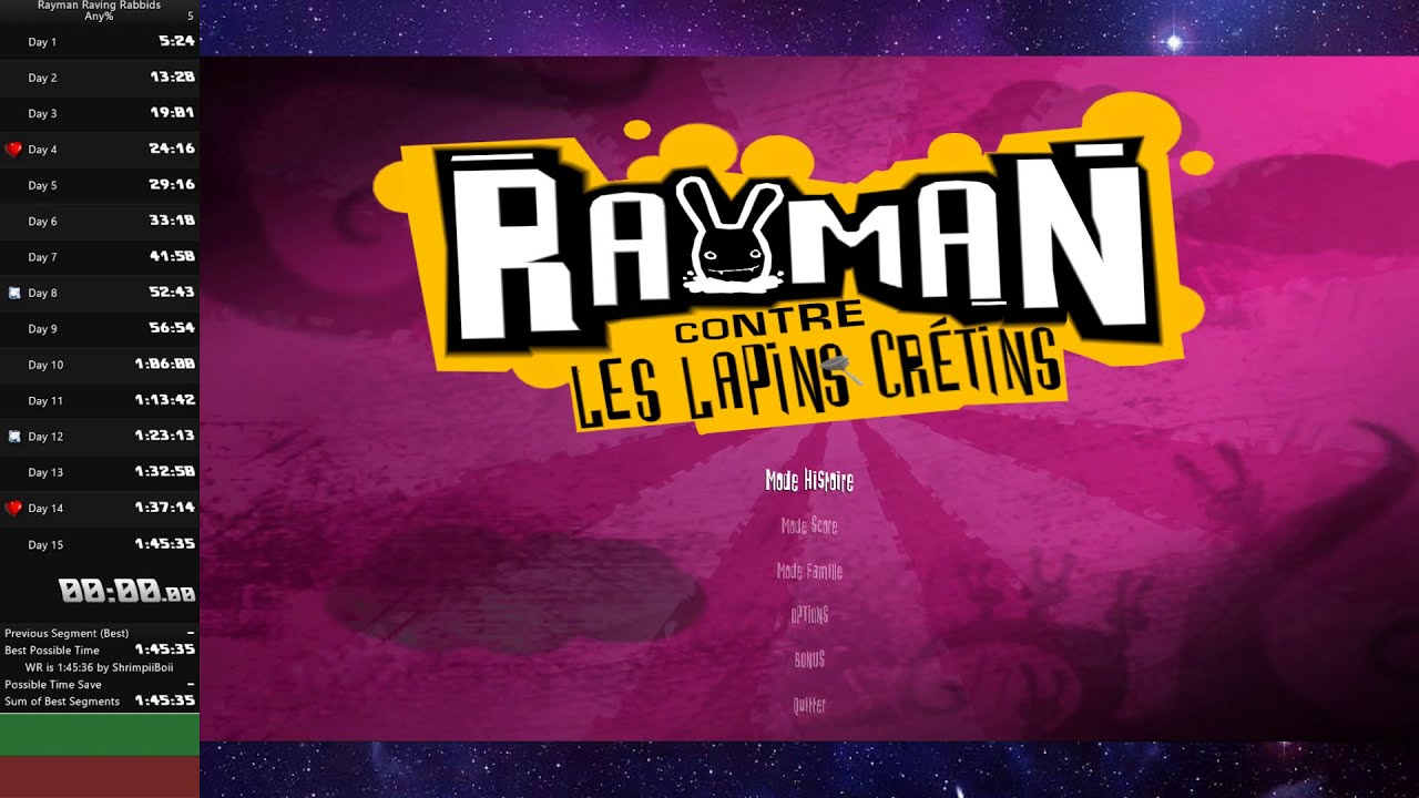 Rayman Raving Rabbids speedrun any% - (