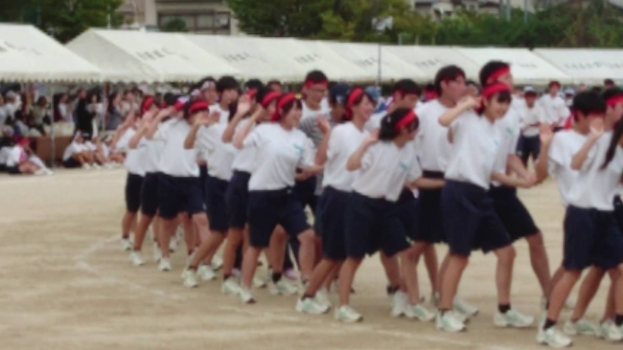 平成28年度広島県立高陽高校体育祭3年生フォークダンス その1
