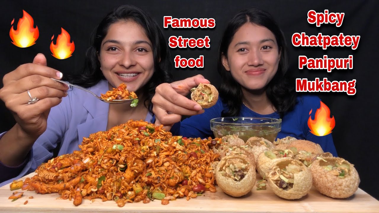 SPICY CHATPATEY🔥🔥Panipuri//Golgappa Mukbang🔥🔥|| Nepali/Indian Street Food❤️❤️|| Eat with Aarati