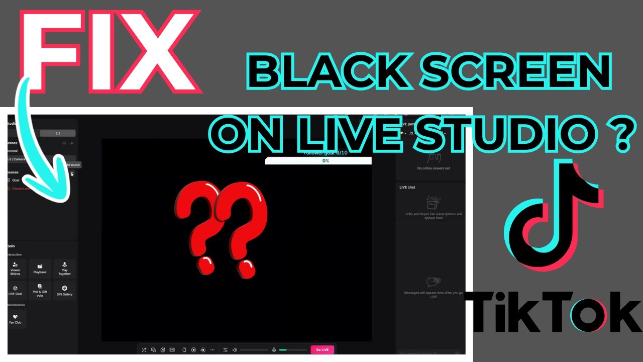 Как исправить черный экран в TikTok Live Studio (2026) &mdash; полное руководство по устранению неполадок