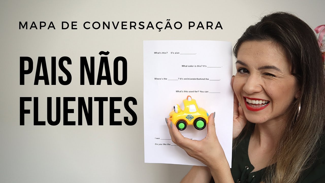 Mapa para ensinar inglês para bebês. Bebê bilíngue