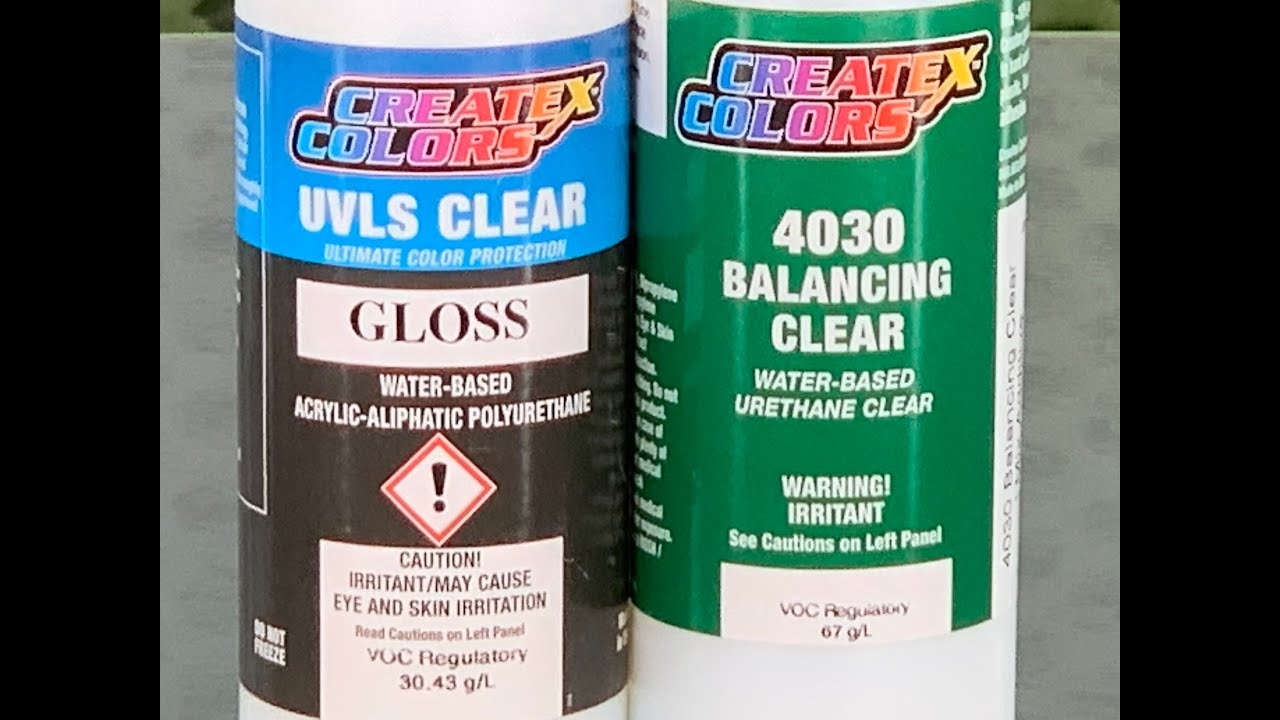 Createx 4050 UVLS Gloss против 4030 Balancing Clear