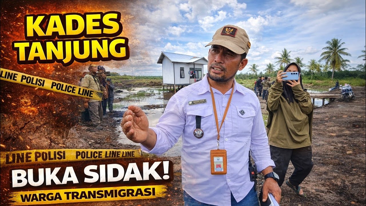 INSPEKSI MENDADAK KEPALA DESA TANJUNG BUKA PENEMPATAN 55 KK BARU TRANSMIGRASI KALIMANTAN 