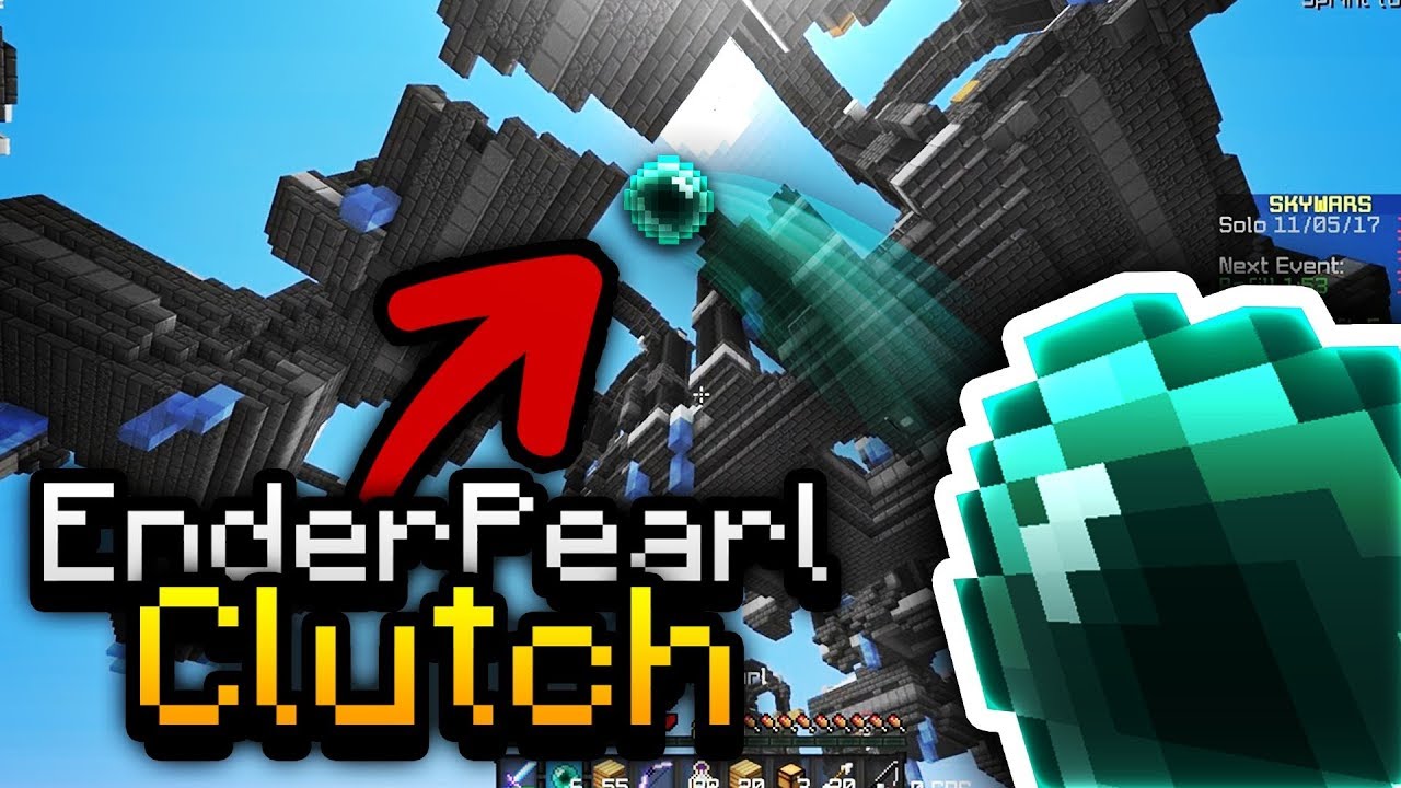 ENDERPEARL CLUTCH FAIL TO WIN! (Minecraft Hypixel SkyWars)
