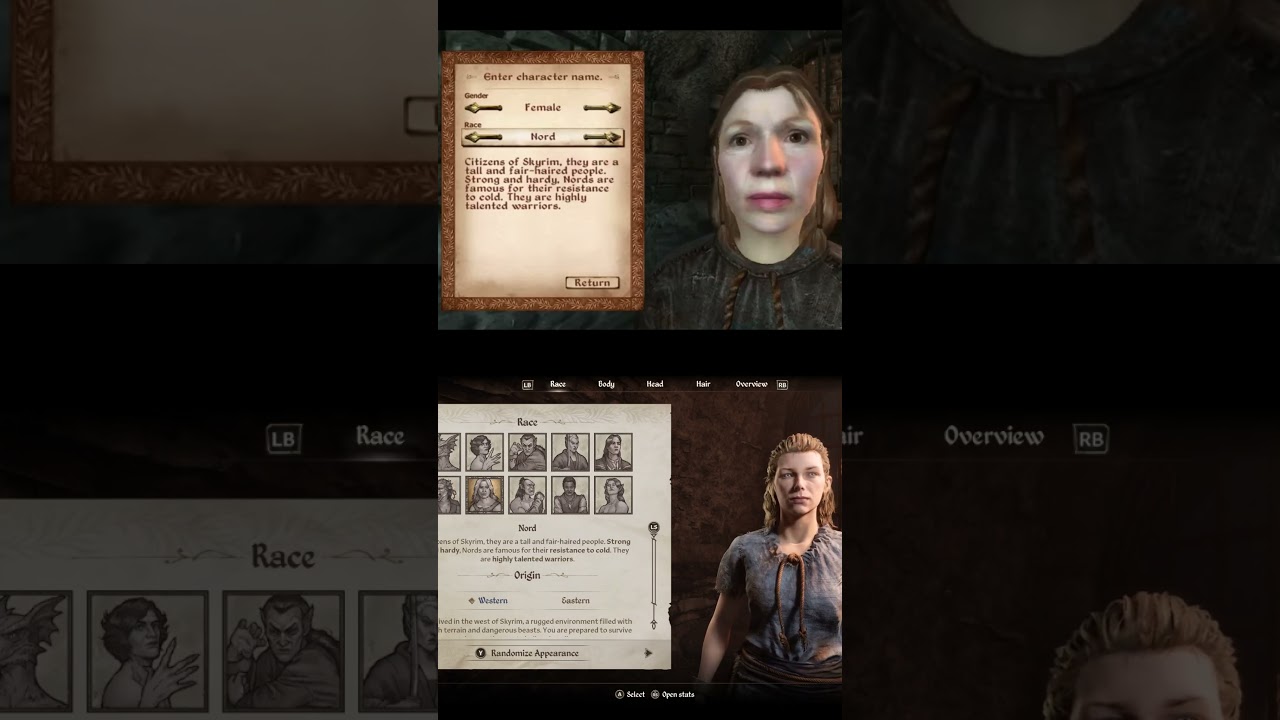 OBLIVION CHARACTER CUSTOMIZATION ORIGINAL VS. REMASTERED 