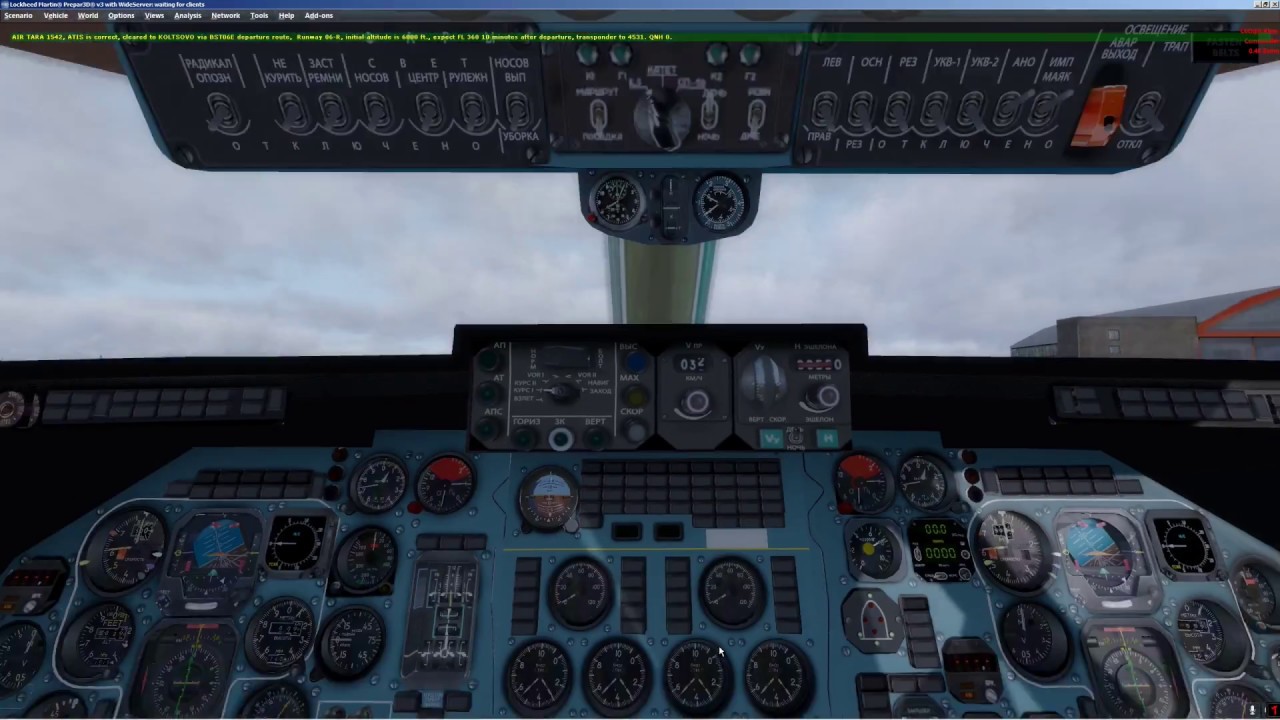 Prepar3D [P3D v3.4] | ИЛ 86 с HD текстурами | Полет по НВ 