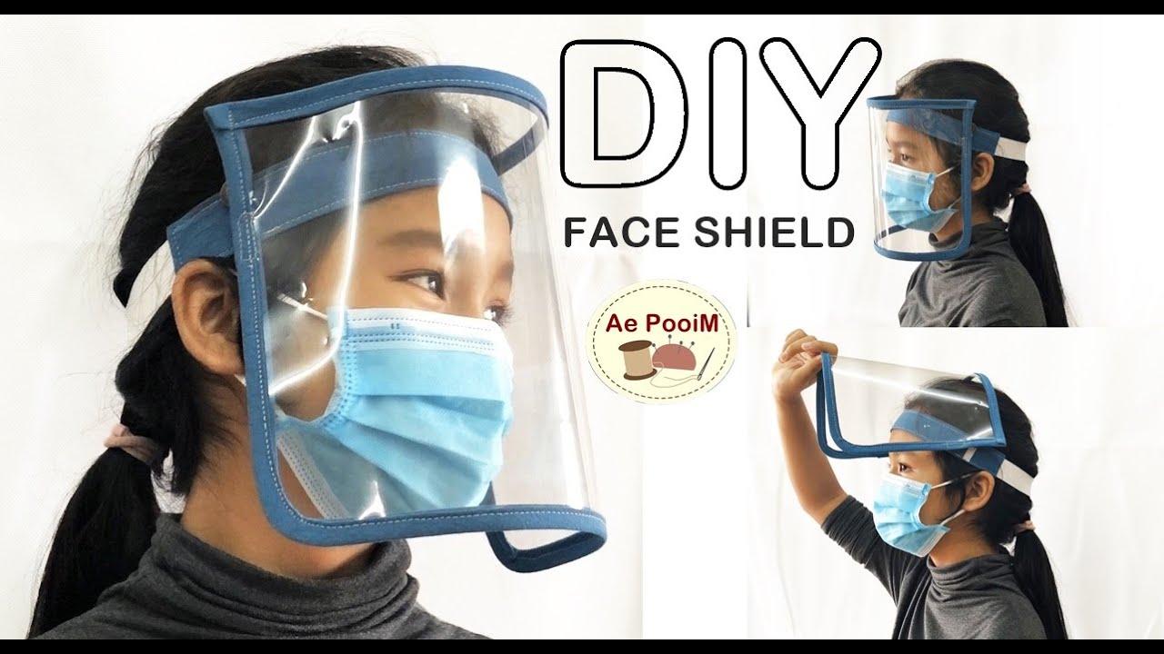 DIY FACE SHIELD // วิธีทำหน้ากากแผ่นใสกันละอองน้ำลายกระเด็น