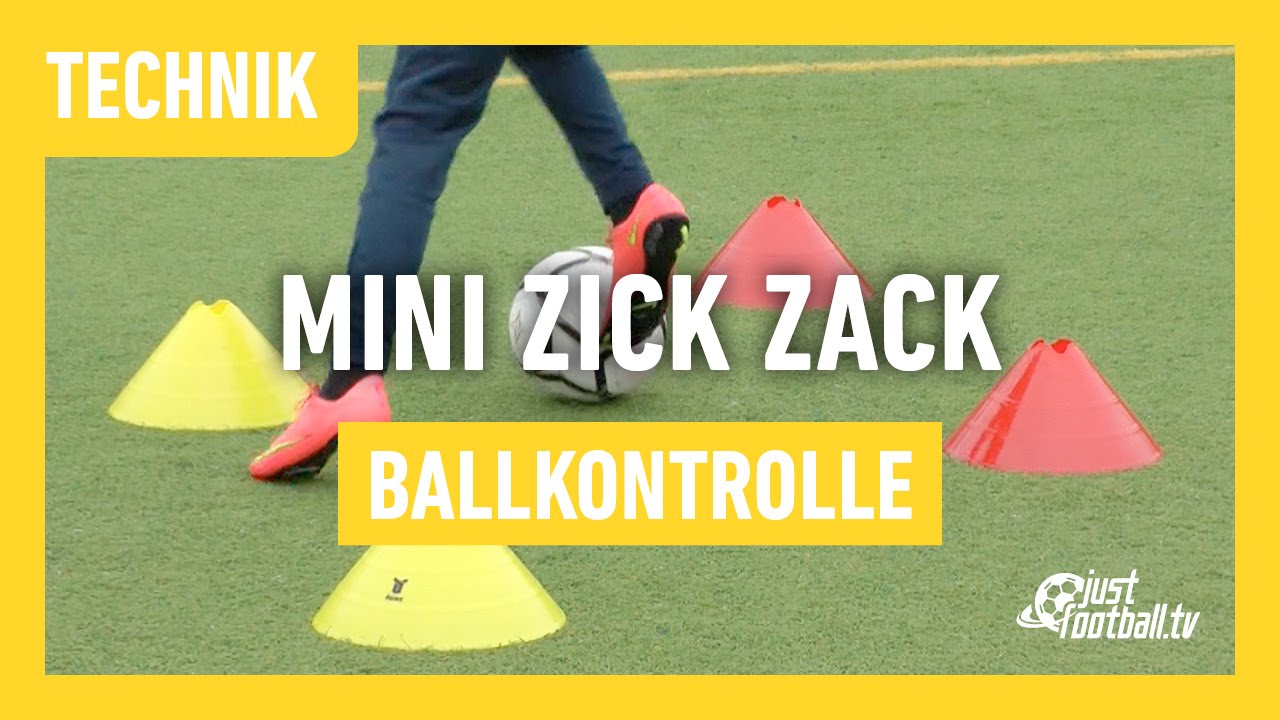Fussballtraining: Mini Zickzack - Ballkontrolle - Technik
