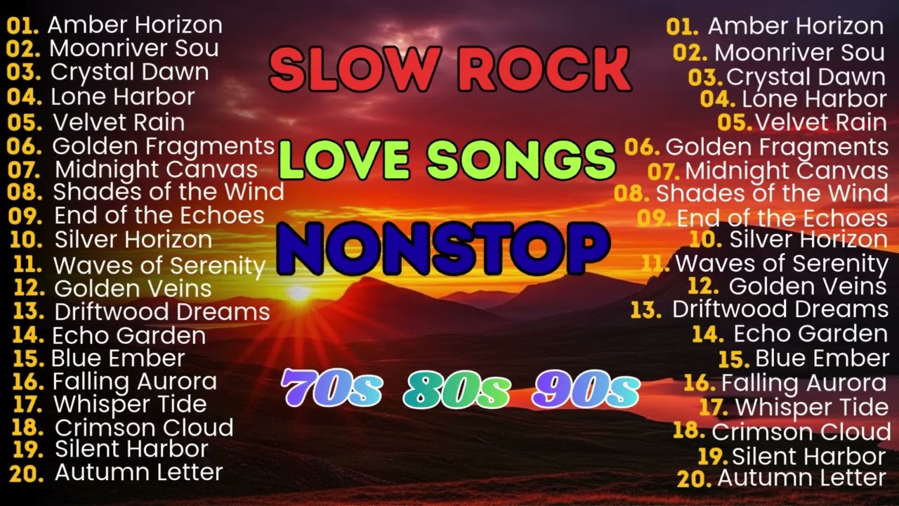Slow Rock Love Songs Collection 70s 80s 90s | Romantic Slow Rock for Relaxing Nights