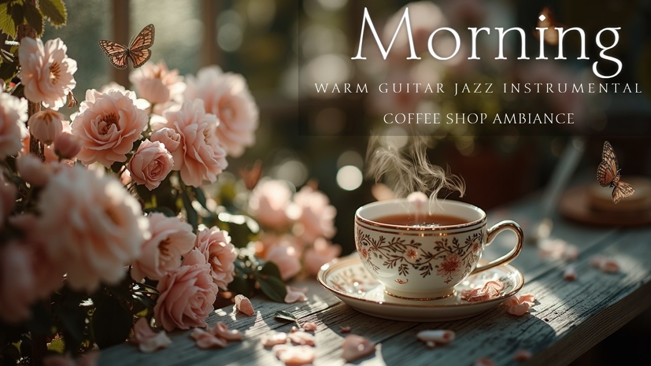 Warm Guitar Jazz Instrumental ~ Атмосфера кофейни для утреннего расслабления и сосредоточения
